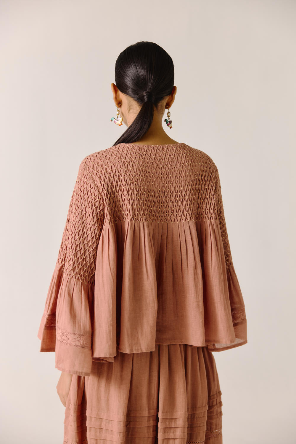 Louie Top-Peach (duck emb.)