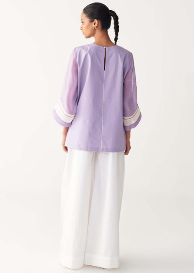 FRONT DRAWSTRING TOP CO-ORD-LAVENDER