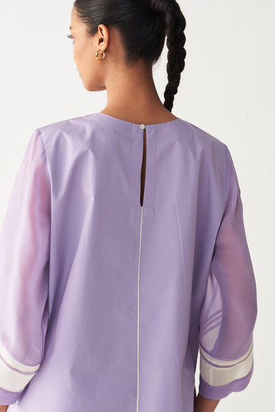 FRONT DRAWSTRING TOP CO-ORD-LAVENDER