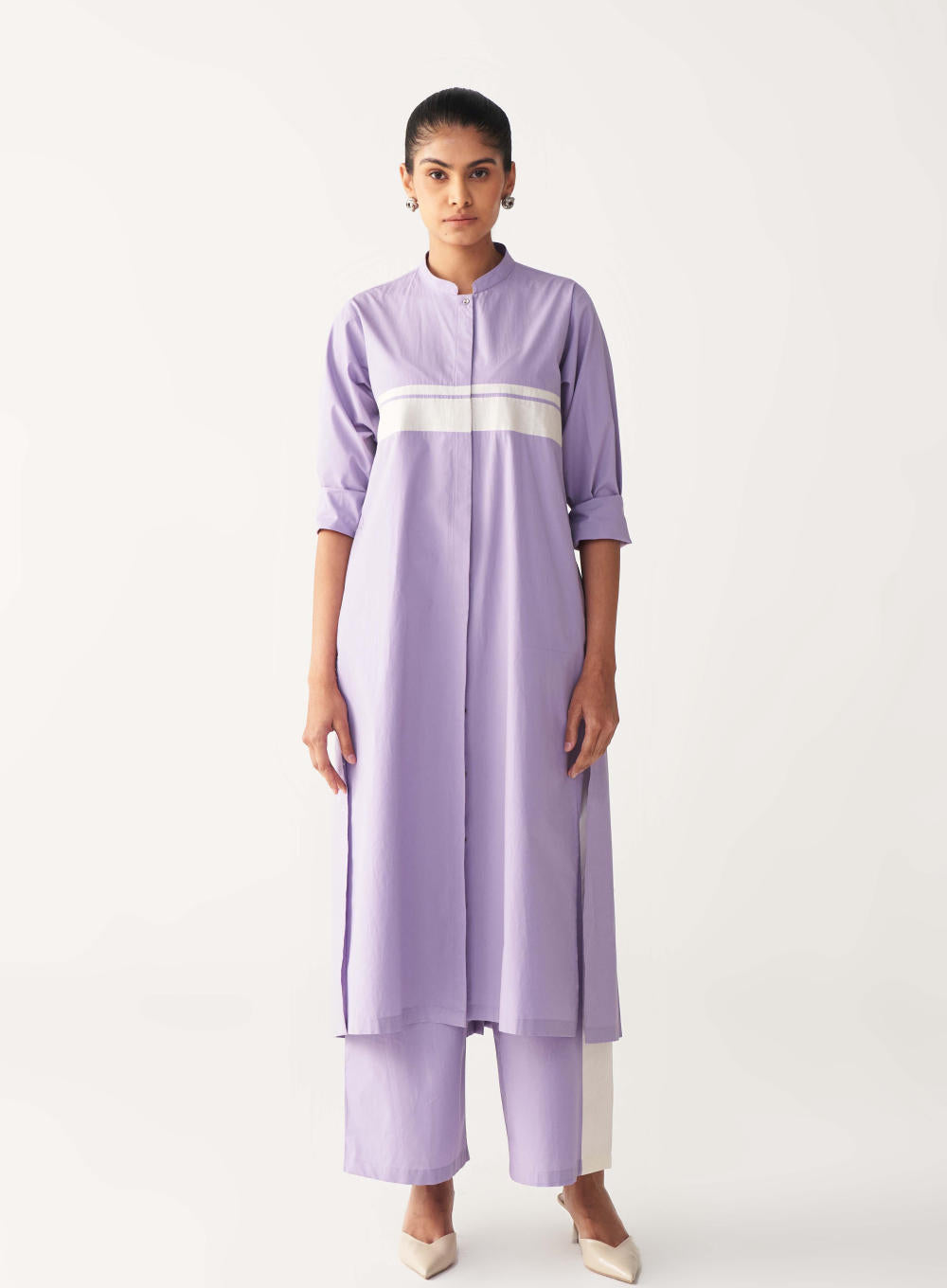 BACK PLEAT JACKET-LAVENDER