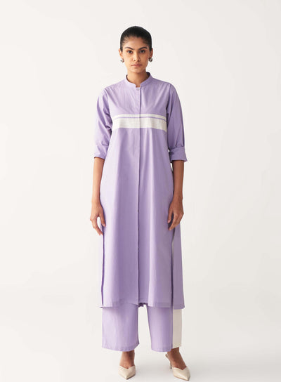 BACK PLEAT JACKET-LAVENDER