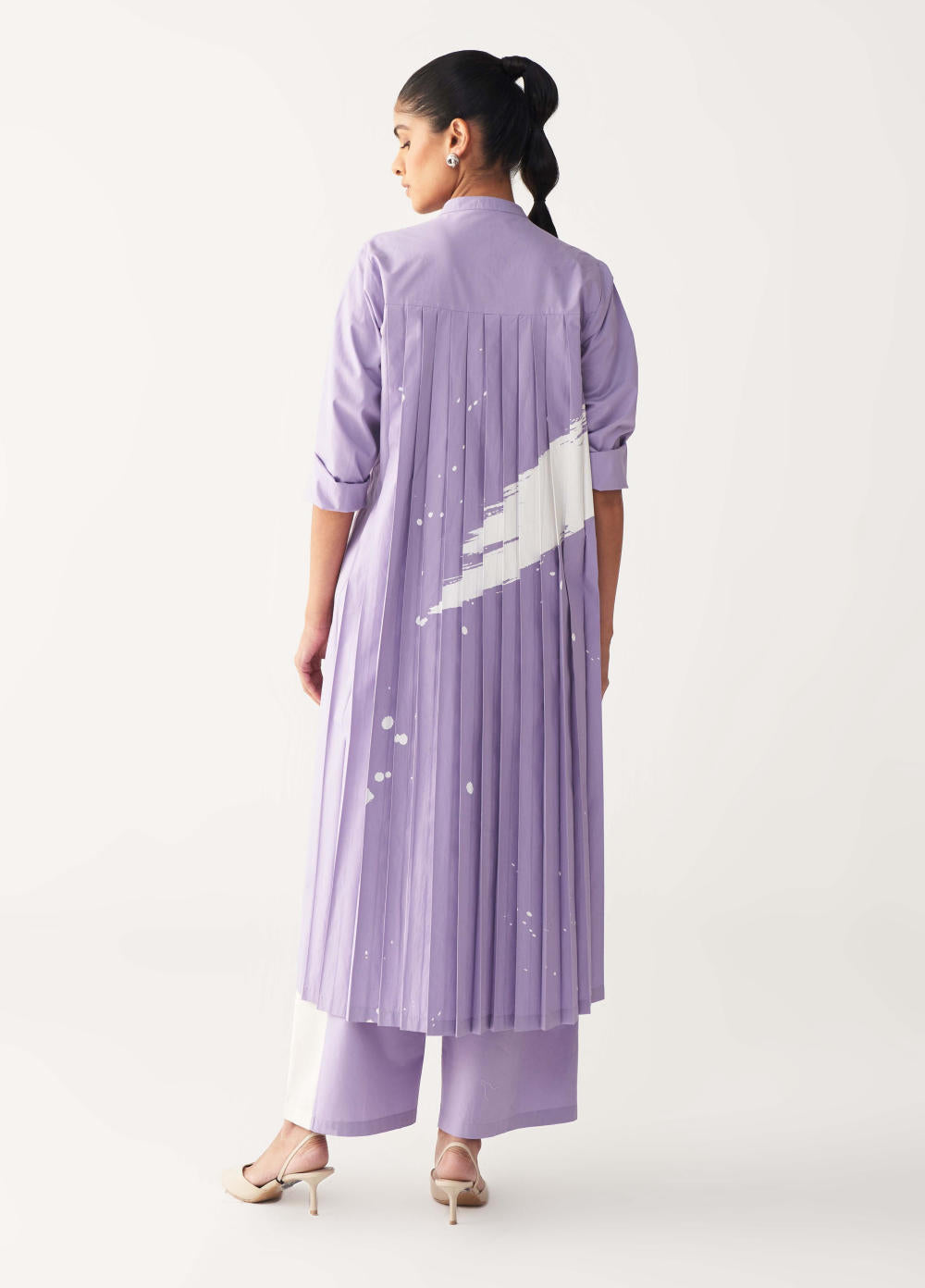 BACK PLEAT JACKET-LAVENDER