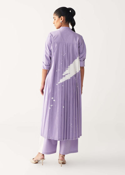 BACK PLEAT JACKET-LAVENDER