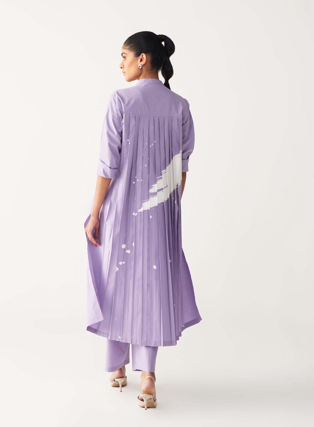 BACK PLEAT JACKET-LAVENDER