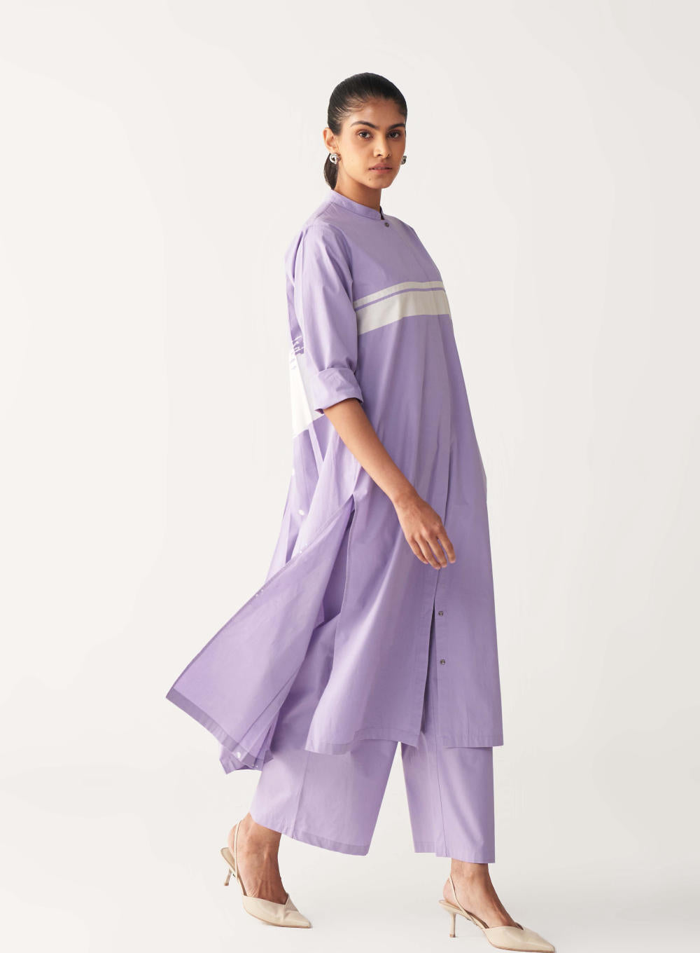 BACK PLEAT JACKET-LAVENDER
