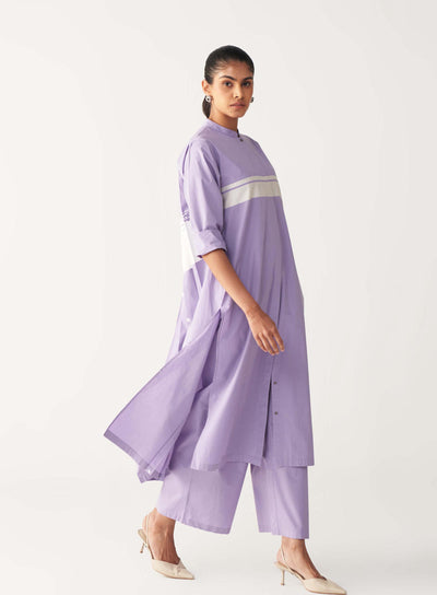 BACK PLEAT JACKET-LAVENDER