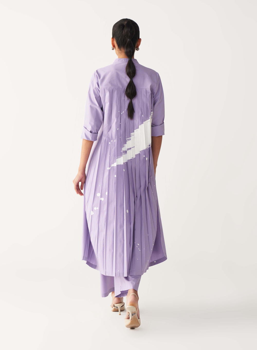 BACK PLEAT JACKET-LAVENDER