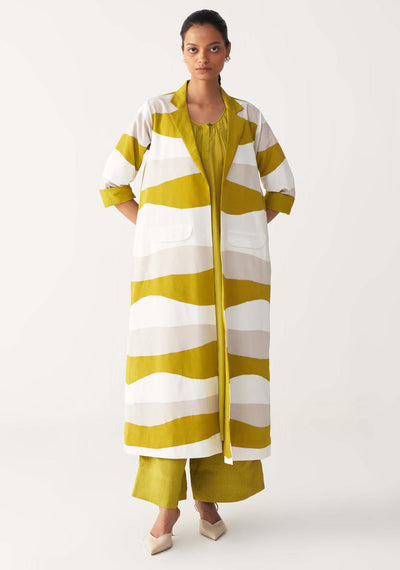 APPLIQUE JACKET CO-ORD (SET OF 3)-LIME