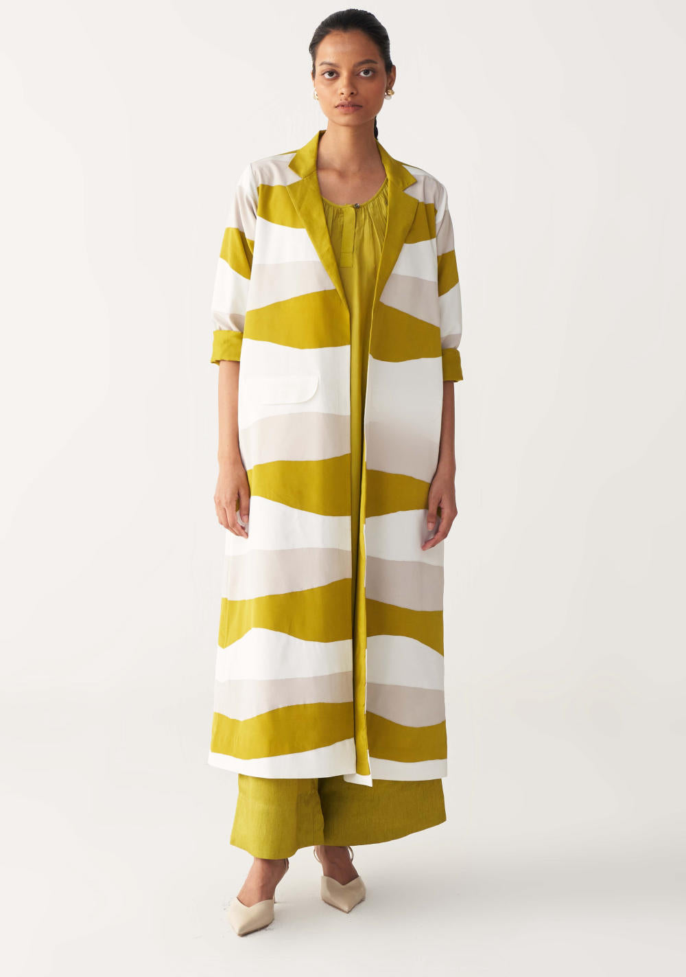 APPLIQUE JACKET-LIME