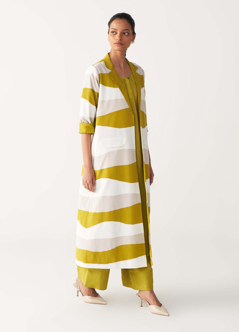 APPLIQUE JACKET-LIME
