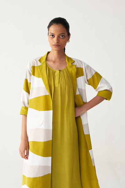 APPLIQUE JACKET-LIME