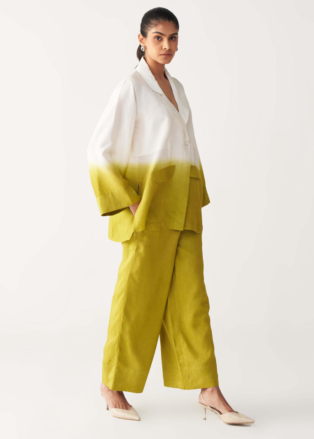 DIP DYE JACKET-LIME