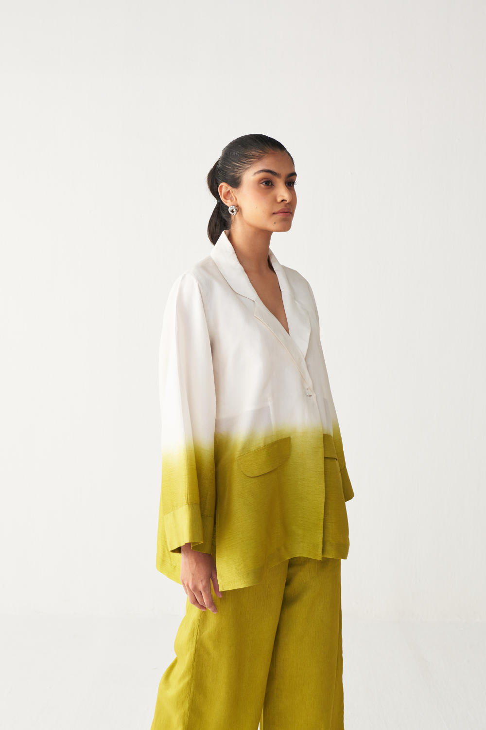 DIP DYE JACKET-LIME