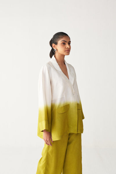 DIP DYE JACKET-LIME