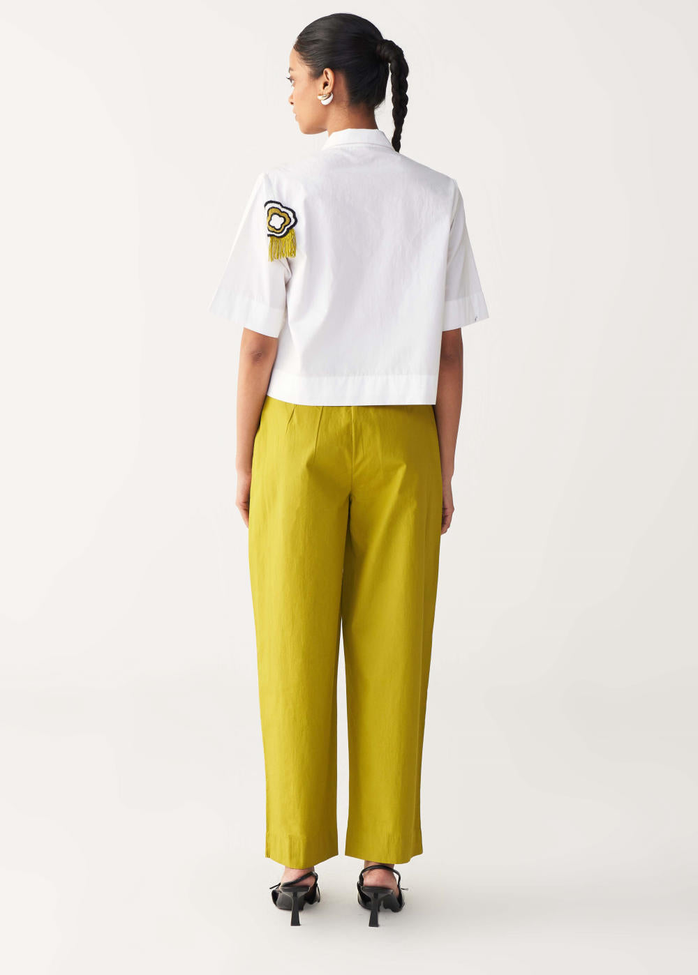 THREE PLEAT PANT-LIME