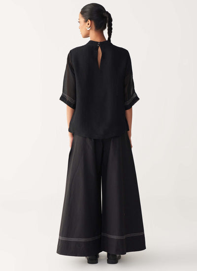 POPPY TOP-BLACK