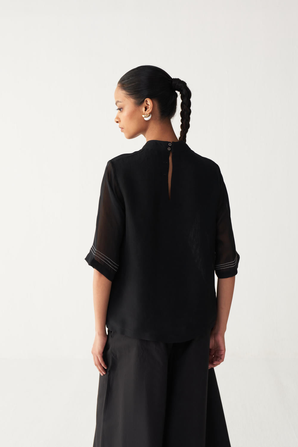 POPPY TOP-BLACK