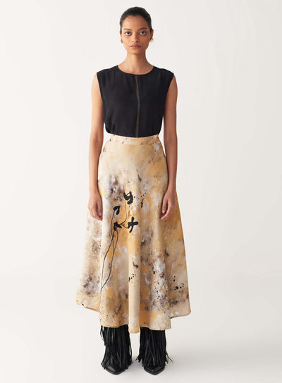 CIRCULAR PAINTER SKIRT CO-ORD-MULTICOLOR