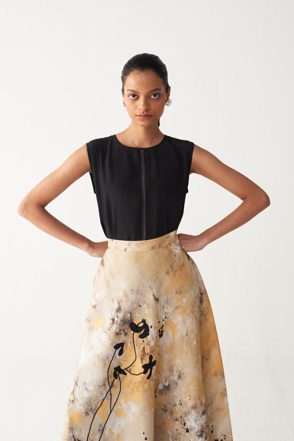 CIRCULAR PAINTER SKIRT CO-ORD-MULTICOLOR