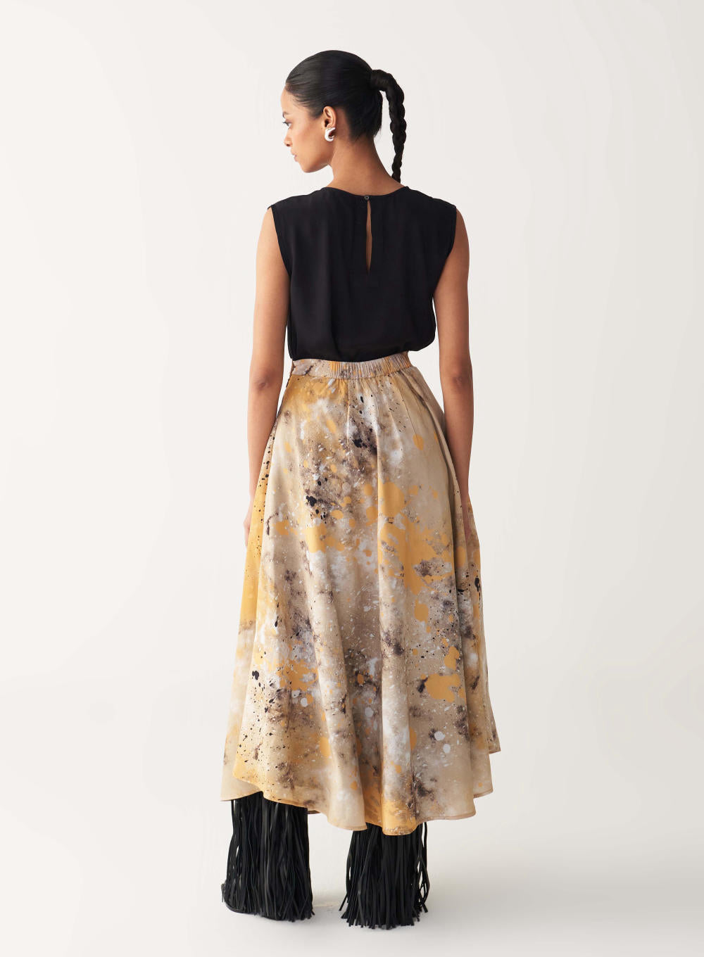 CIRCULAR PAINTER SKIRT CO-ORD-MULTICOLOR