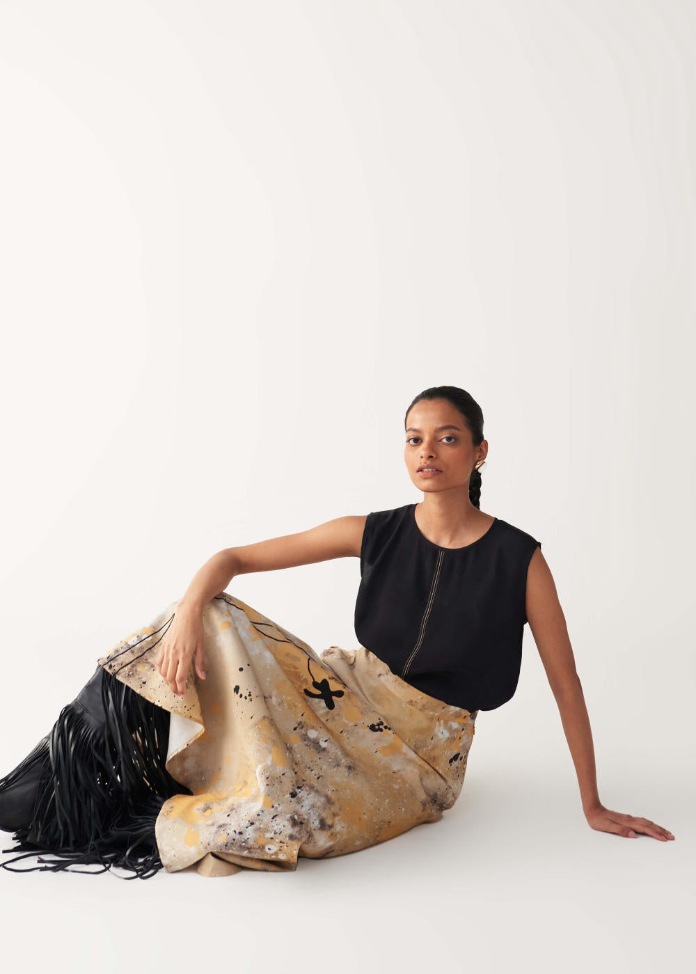 CIRCULAR PAINTER SKIRT CO-ORD-MULTICOLOR