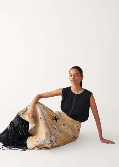 CIRCULAR PAINTER SKIRT CO-ORD-MULTICOLOR