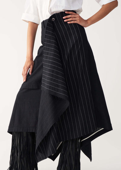 EMB. HANDKERCHIEF SKIRT CO-ORD-BLACK & WHITE