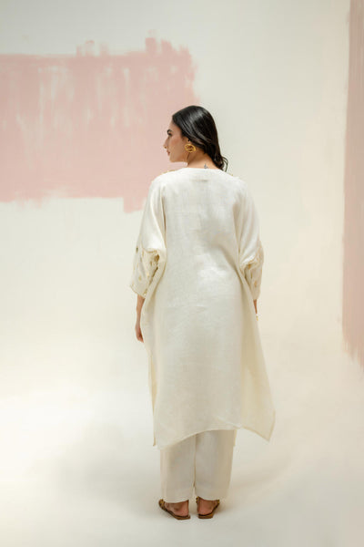 Star Antifit Kurta + Pants-White
