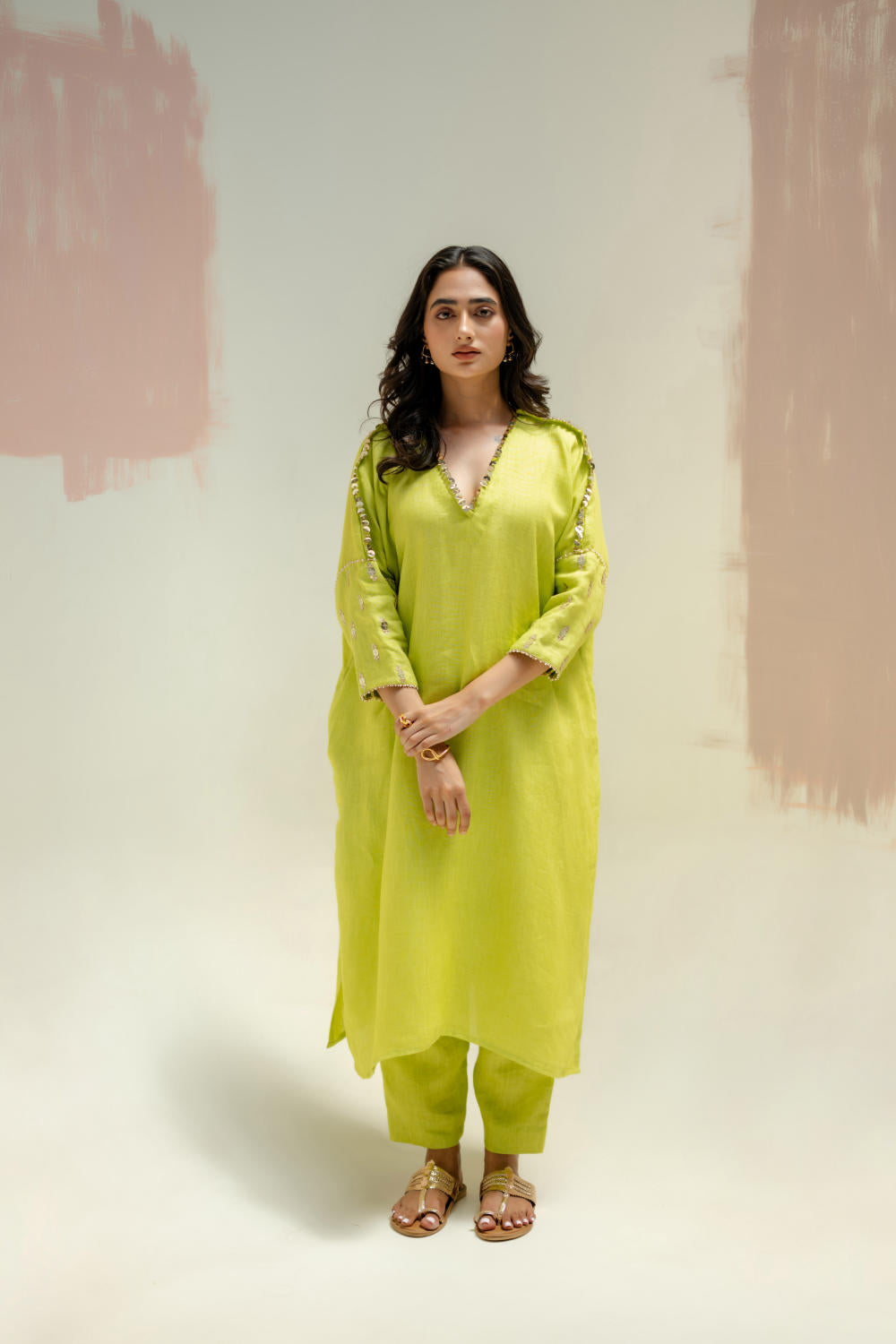 Star Antifit Kurta with Pants-SUBLIME NEON
