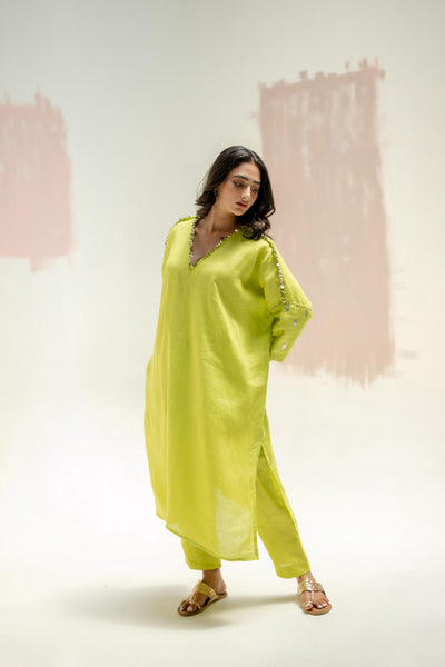 Star Antifit Kurta with Pants-SUBLIME NEON
