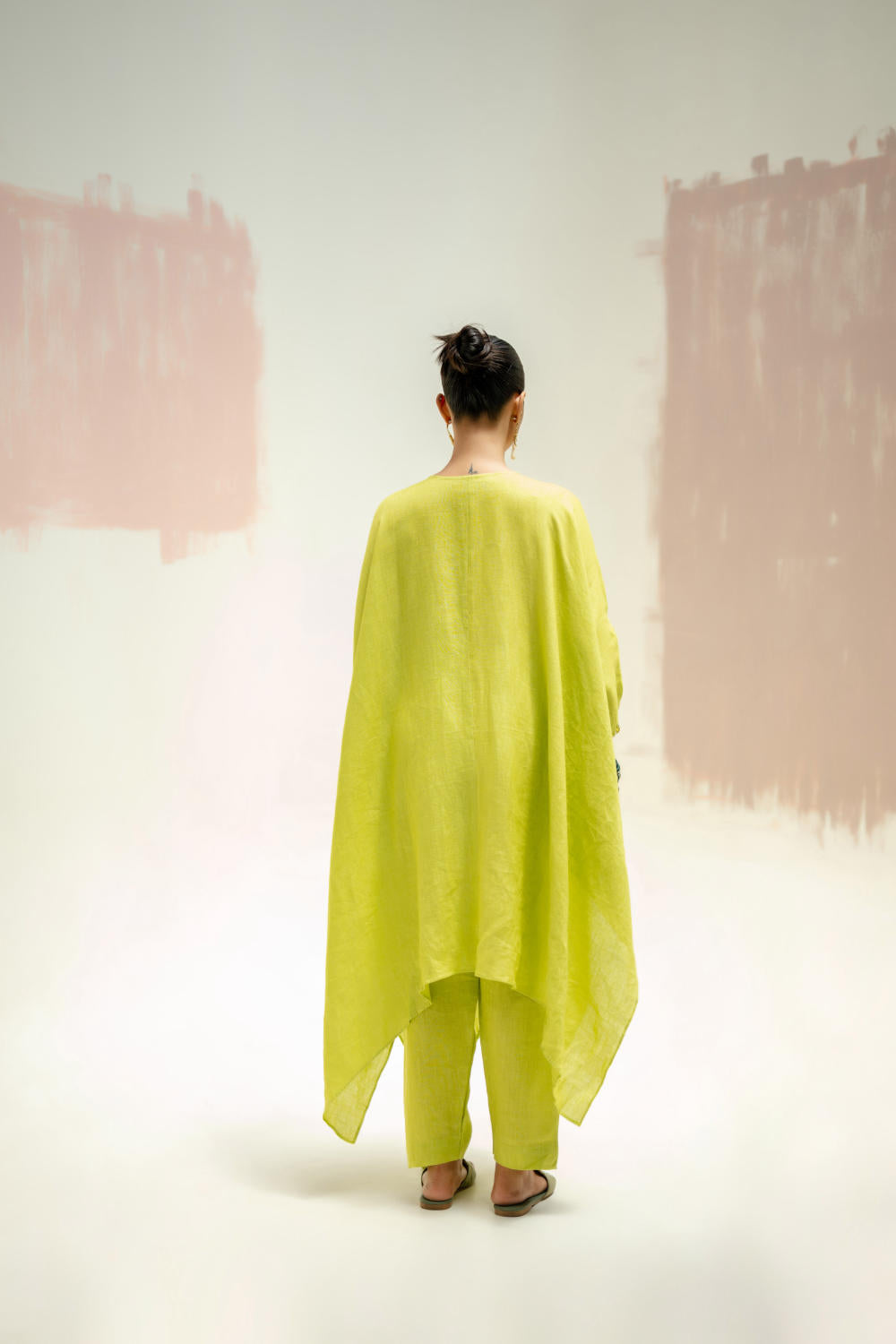 Moroccan Kaftan with Pants-SUBLIME NEON