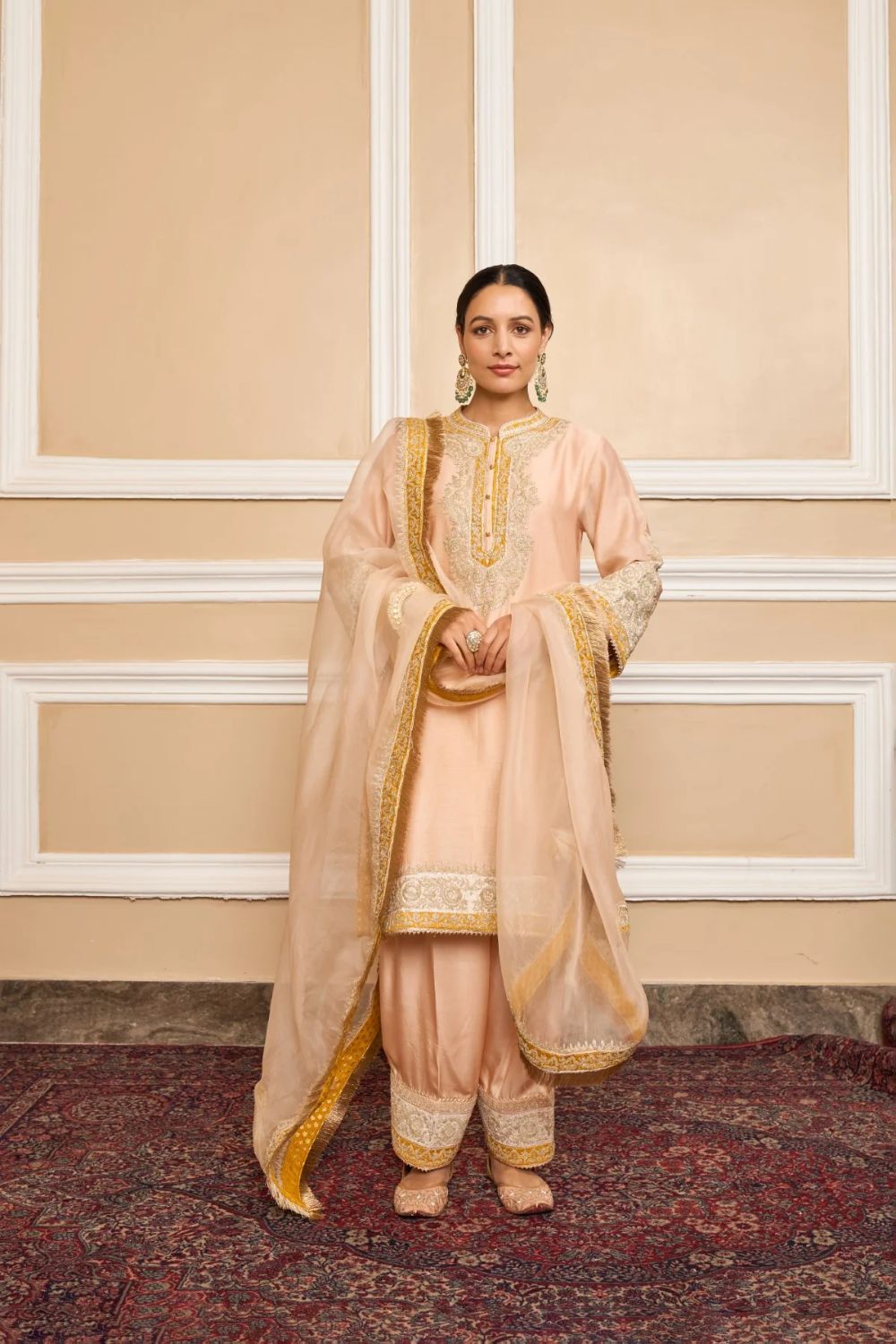 Sabaa Straight kurta with salwar and dupatta-Rosepink