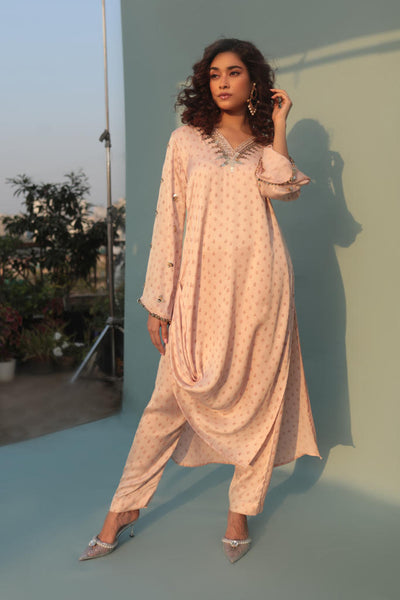 Saba Pink Kurta Set with Pant and Dupatta-SKCCLSTSC