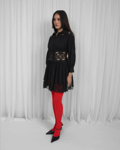 Salem Mini Dress-Black