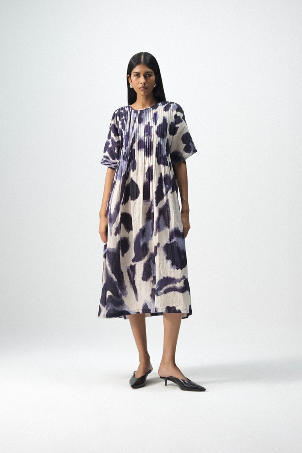 SAMBURU LINEN PINTUCKS DRESS