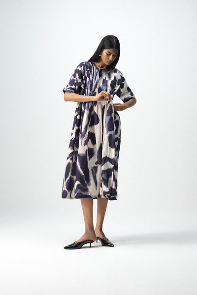 SAMBURU LINEN PINTUCKS DRESS