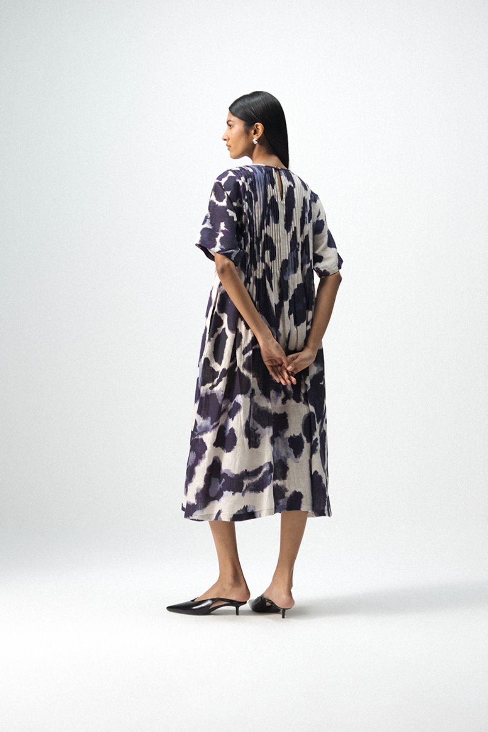 SAMBURU LINEN PINTUCKS DRESS