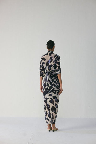 SAMBURU TIE UP TOP AND SKIRT SET