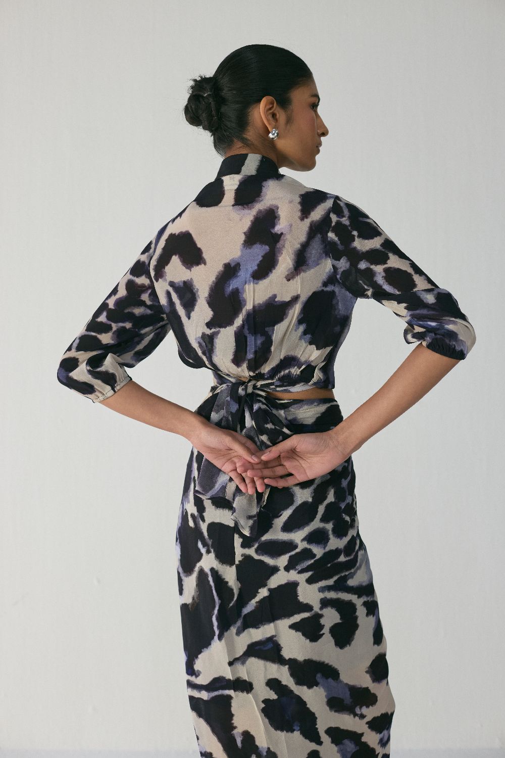 SAMBURU TIE UP TOP AND SKIRT SET