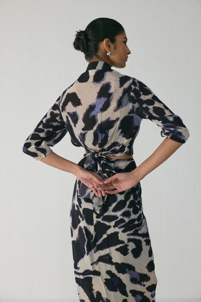 SAMBURU TIE UP TOP AND SKIRT SET