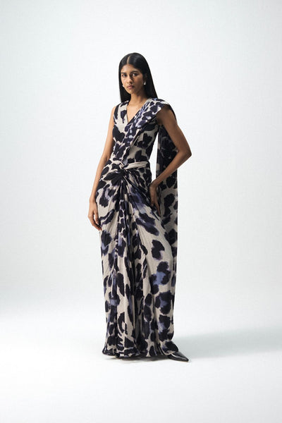 SAMBURU TOP AND PRE-DRAPED SAREE SET