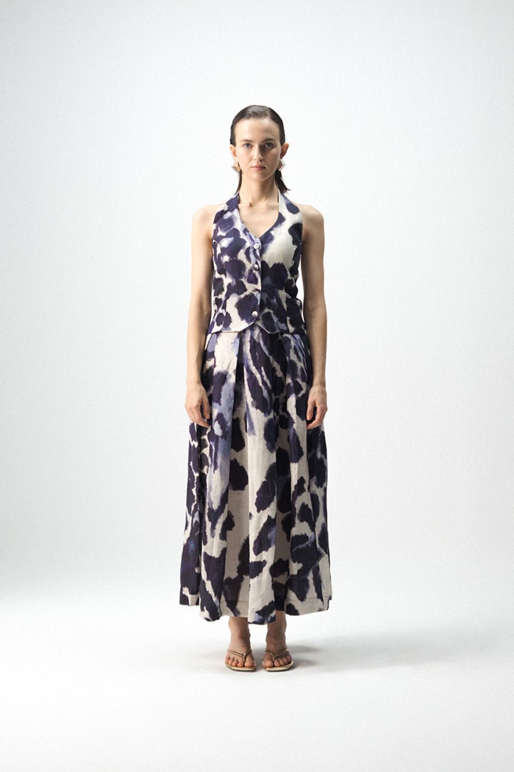 SAMBURU HALTERNECK WAITCOAT & SKIRT SET