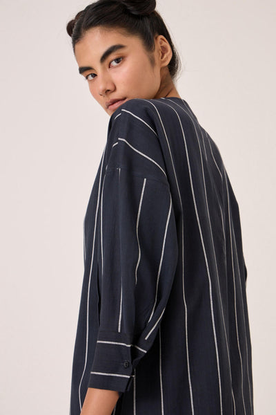 Samudra Black Striped Top