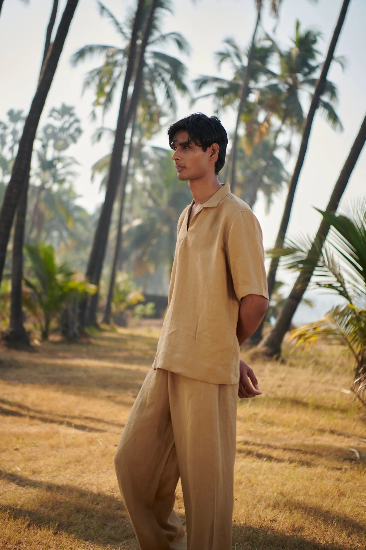 Husk Linen Men's Popover Shirt