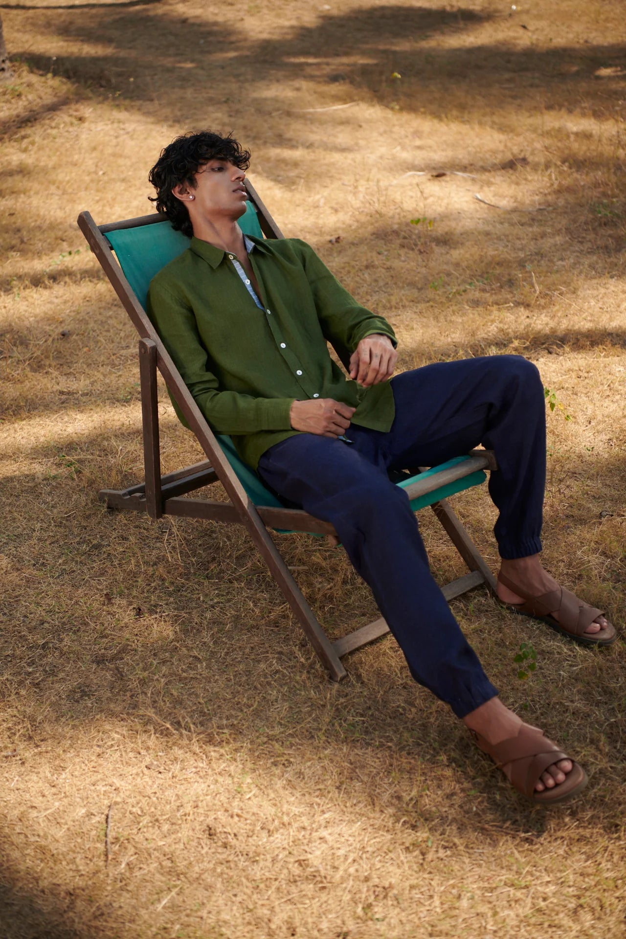 Safari Linen Men's Oxford Shirt - Slim Fit