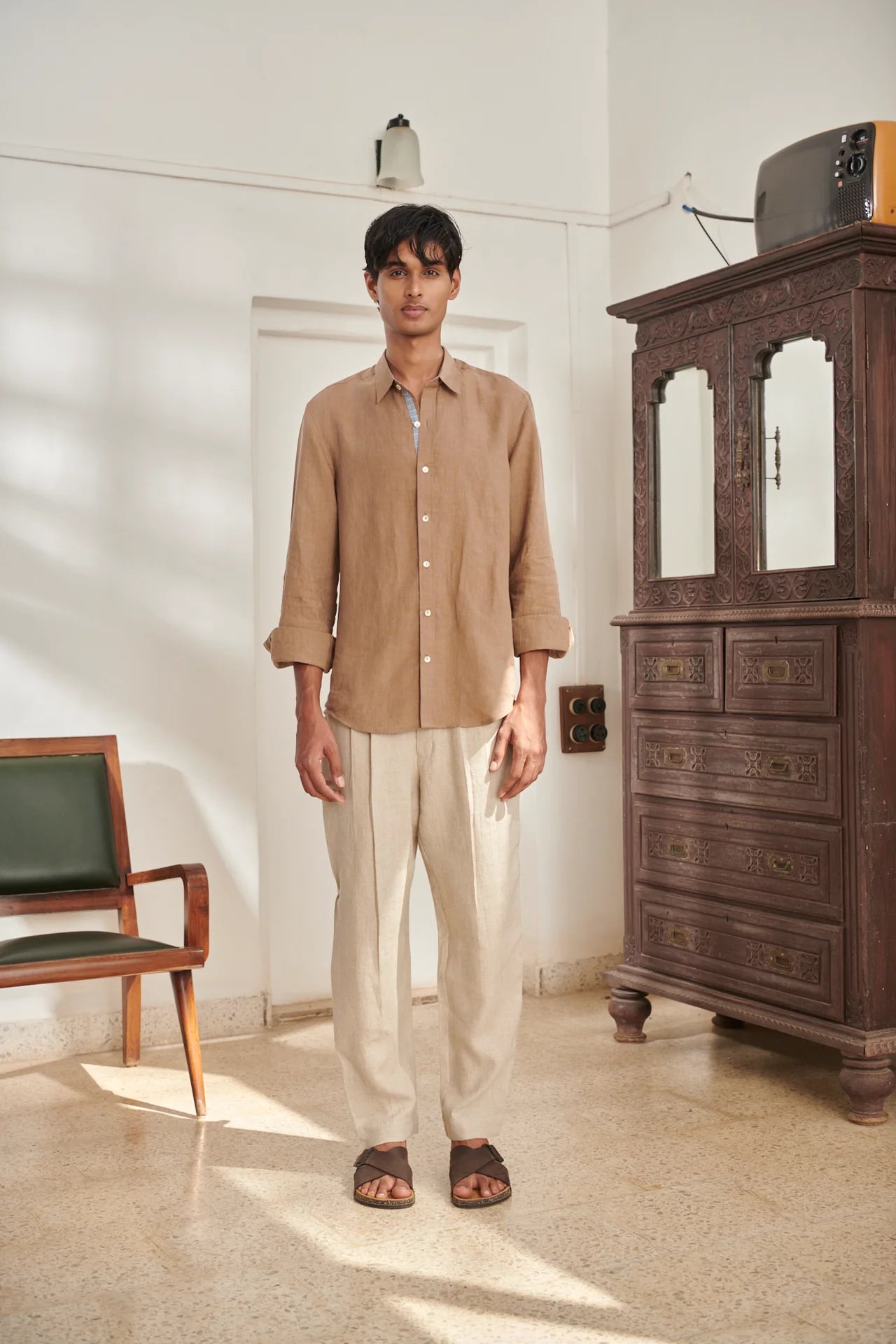 Mousse Linen Men's Oxford Shirt - Slim Fit