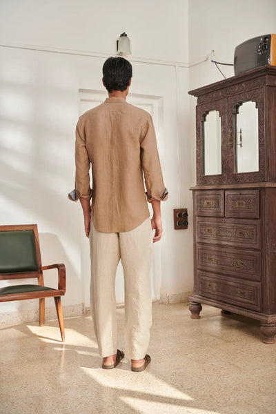 Mousse Linen Men's Oxford Shirt - Slim Fit