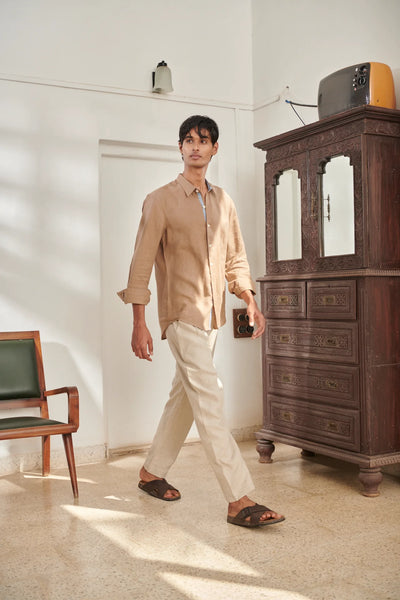 Mousse Linen Men's Oxford Shirt - Slim Fit