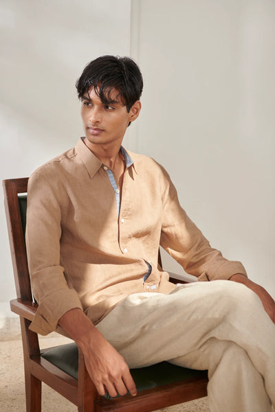 Mousse Linen Men's Oxford Shirt - Slim Fit