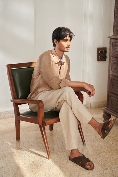 Mousse Linen Men's Oxford Shirt - Slim Fit